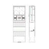 1/3F mérőszekrény 1xM63.80A+1xV32 földkábeles álló 1-szintes 1 2M 2 PVT-K-L Á-V Fm Csatári Plast