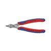 Elektronikai oldalcsípő fogó 54HRC max.d1,6/1mm nyitórugós piros-kék normál Super Knips KNIPEX