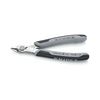 Elektronikai oldalcsípő fogó 54HRC max.d1,6/1mm nyitórugós szürke-fekete  Super Knips KNIPEX