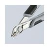 Elektronikai oldalcsípő fogó 54HRC max.d1,6/1mm nyitórugós szürke-fekete  Super Knips KNIPEX