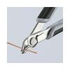 Elektronikai oldalcsípő fogó 54HRC max.d1,6/1mm nyitórugós szürke-fekete  Super Knips KNIPEX