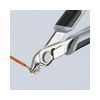 Elektronikai oldalcsípő fogó 54HRC max.d1,6/1mm nyitórugós szürke-fekete  Super Knips KNIPEX