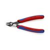 Elektronikai oldalcsípő fogó 62HRC max.d1,6/1,2mm nyitórugós piros-kék normál Super Knips KNIPEX