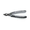 Elektronikai oldalcsípő fogó 62HRC max.d1,6/1,2mm nyitórugós szürke-fekete  Super Knips KNIPEX