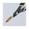 Elektronikai oldalcsípő fogó 62HRC max.d1,6/1,2mm nyitórugós szürke-fekete  Super Knips KNIPEX
