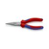Fél-kerek csőrű (rádió) fogó 61HRC vágóéllel max.d2,5/1,6mm piros-kék 160mm-hossz KNIPEX