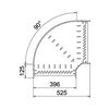 Kábeltálca 90° idom 400mm x 60mm-mag. 90° szalaghorganyzott acél RB 90 640 FS OBO-BETTERMANN