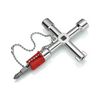 Kapcsolószekrény kulcs multifunkciós 7profil keresztkulcs 2bit 76mm univerzális KNIPEX