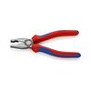Kombinált fogó 60HRC max.d12/3,4/2,2mm-vágás piros-kék polírozott 180mm KNIPEX