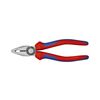 Kombinált fogó 60HRC max.d12/3,4/2,2mm-vágás piros-kék polírozott 180mm KNIPEX