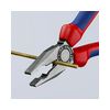 Kombinált fogó 60HRC max.d12/3,4/2,2mm-vágás piros-kék polírozott 180mm KNIPEX