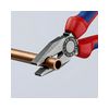 Kombinált fogó 60HRC max.d12/3,4/2,2mm-vágás piros-kék polírozott 180mm KNIPEX