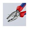 Kombinált fogó 60HRC max.d12/3,4/2,2mm-vágás piros-kék polírozott 180mm KNIPEX