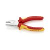 Kombinált fogó 60HRC max.d10/3,1/2mm-vágás krómozott piros-sárga 160mm 1000V szigetelt VDE KNIPEX