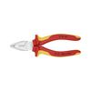 Kombinált fogó 60HRC max.d10/3,1/2mm-vágás krómozott piros-sárga 160mm 1000V szigetelt VDE KNIPEX