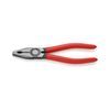 Kombinált fogó 60HRC max.d12/3,4/2,2mm-vágás piros 180mm KNIPEX