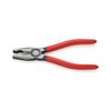 Kombinált fogó 60HRC max.d12/3,4/2,2mm-vágás piros 180mm KNIPEX