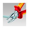 Kombinált fogó 60HRC max.d12/3,4/2,2mm-vágás króm piros-sárga 180mm 1000V szigetelt VDE KNIPEX