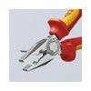Kombinált fogó 60HRC max.d12/3,4/2,2mm-vágás króm piros-sárga 180mm 1000V szigetelt VDE KNIPEX