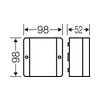 Kötődoboz falonkívüli 98mmx 98mmx 55mm szürke műanyag IP55 11 DE 9340 Hensel
