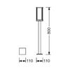 LED kertvilágító oszlop 0,8m cserélhető LED 220-240V AC E27 IP44 Endura Classic Frame LEDVANCE