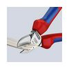 Oldalcsípő fogó 62HRC max.d4/2,8/2mm hosszított vágóél piros-kék normál 160mm KNIPEX