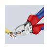 Oldalcsípő fogó 62HRC max.d4/2,8/2mm hosszított vágóél piros-kék normál 160mm KNIPEX