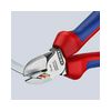 Oldalcsípő fogó 62HRC max.d4/2,8/2mm hosszított vágóél piros-kék normál 160mm KNIPEX