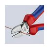 Oldalcsípő fogó 62HRC max.d4/2,8/2mm hosszított vágóél piros-kék normál 160mm KNIPEX