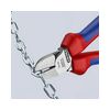 Oldalcsípő fogó 62HRC max.d4/2,8/2mm hosszított vágóél piros-kék normál 160mm KNIPEX
