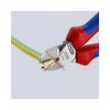 Oldalcsípő fogó 62HRC max.d4/2,8/2mm hosszított vágóél piros-kék normál 160mm KNIPEX