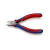 Oldalcsípő fogó 63HRC max.d2,5mm/Cu nyitórugós piros-kék normál 125mm KNIPEX