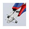 Elektronikai oldalcsípő fogó 62HRC max.d1,6/1,2/0,6mm piros-kék normál 115mm KNIPEX