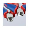 Elektronikai oldalcsípő fogó 62HRC max.d1,6/1,2/0,6mm piros-kék normál 115mm KNIPEX