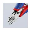 Elektronikai oldalcsípő fogó 62HRC max.d1,6/1,2/0,6mm piros-kék normál 115mm KNIPEX