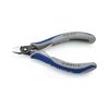 Oldalcsípő fogó precíziós-elektronikai max.d1mm szürke-kék normál 125mm x KNIPEX