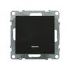 Suno 101 1P kapcsoló +jelzőfény 101 1P kapcsoló betét közp. fedéllel fekete süllyesztett LEGRAND