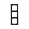 Suno keret 3-egység vízszintes és függőleges műanyag fekete lakkozott LEGRAND