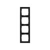 Suno keret 4-egység vízszintes és függőleges műanyag fekete lakkozott LEGRAND