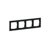 Suno keret 4-egység vízszintes és függőleges műanyag fekete lakkozott LEGRAND