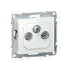 Suno TV-R-SAT 3-kimenet végzáró süllyesztett 1.5dB/860MHz fehér 2dB/2150MHz LEGRAND