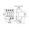 Túlfeszültség-korlátozó DEHNguard C 4P T2 TN-S 230V/AC 40kA 4M DG M TNS 275 DEHN