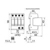 Túlfeszültség-korlátozó DEHNguard C 4P T2 TN-S 230V/AC 40kA 4M DG M TNS 275 FM DEHN
