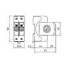 Túlfeszültség-levezető kombi 2P T1+T2 TT TN-S TN-C-S TN 230V/AC 2M V50-B+C 1+NPE OBO-BETTERMANN