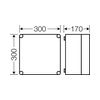 Üres elosztószekrény falonkívüli műanyag fedél 300mm x 300mm x 170mm IP65 Mi 0201 Hensel