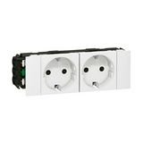 Mosaic 162/2 dugalj földelt központi fedlap fehér IP40 csatornába szorítókapcsos DLP-S LEGRAND