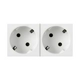 Mosaic 162/2 dugalj sínes földelt központi fedlap fehér IP20 beépített rugós LEGRAND