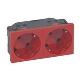 Mosaic 162/2 dugalj sínes földelt központi fedlap piros IP20 beépített rugós LEGRAND