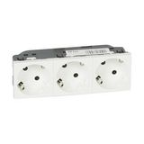 Mosaic 162/3 dugalj sínes földelt központi fedlap fehér IP20 beépített rugós LEGRAND