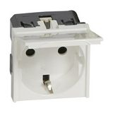 Mosaic 162 dugalj földelt központi fedlap csapófedéllel gyerekzárral fehér IP20 DLP-S LEGRAND